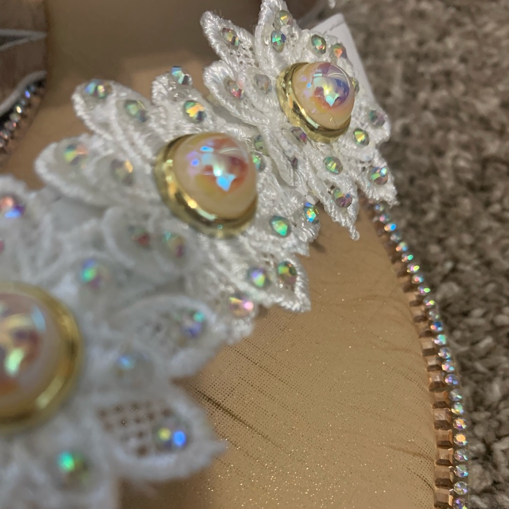 JSXW Beaded Rhinestone Sandals - Picture 2 of 5